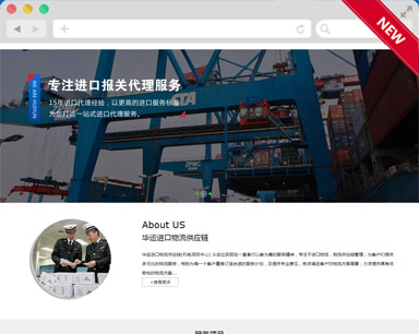 華運進(jìn)出口物流網(wǎng)站設計案例